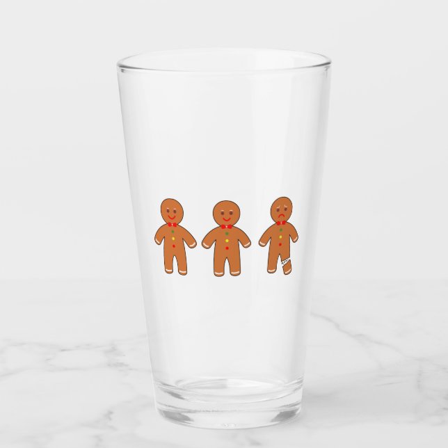 Christmas gingerbread man glass (Front)
