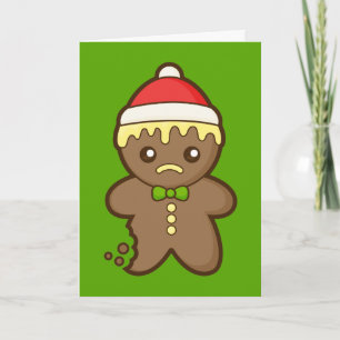 Christmas Gingerbread Man Holiday Card