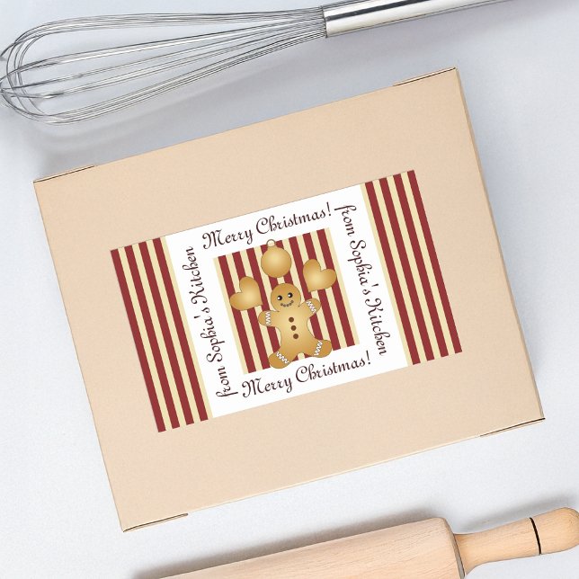 Christmas Gingerbread Man Homemade Packaging Label (Creator Uploaded)