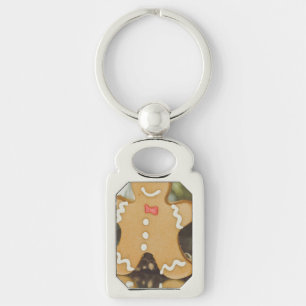 Christmas gingerbread man key ring