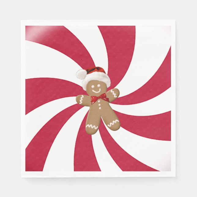 Christmas Gingerbread Man Napkin (Front)