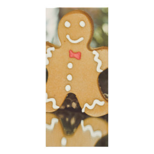 Christmas gingerbread man rack card
