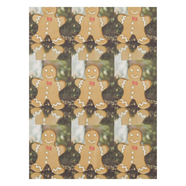 Christmas gingerbread man tablecloth (Front)