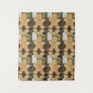 Christmas gingerbread man tapestry