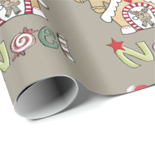  Christmas Gingerbread Man Wrapping Paper