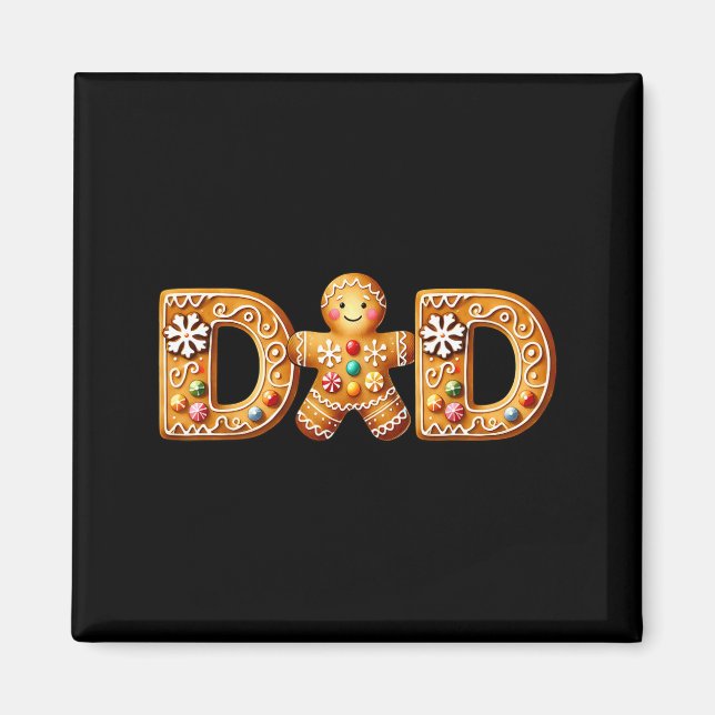 Christmas Gingerbread Matching Family Party Xmas P Magnet (Front)