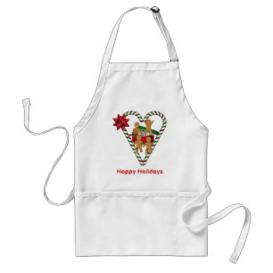 Christmas Gingerbread Men Candy Cane Holiday Apron