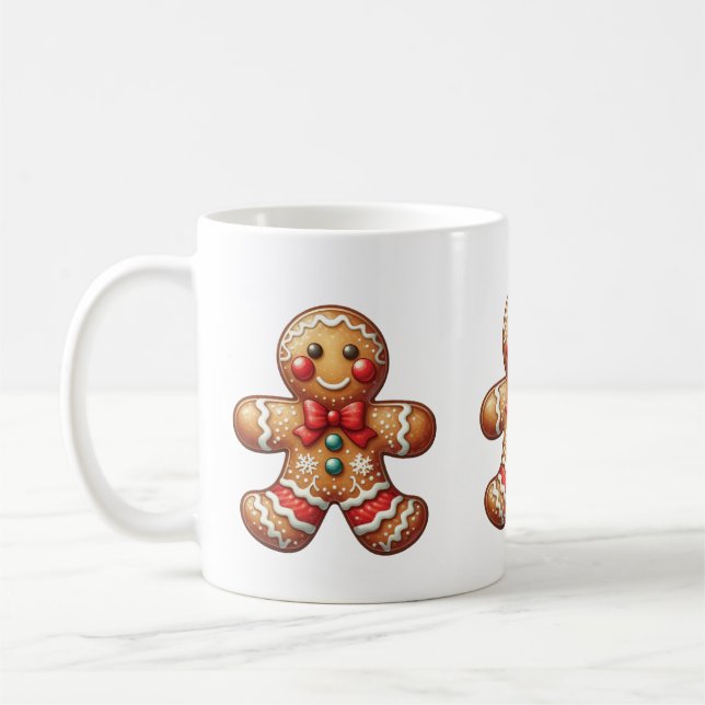 Christmas Gingerbread Men Coffee Mug (Left)
