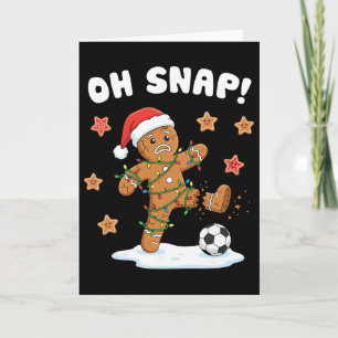 Christmas Gingerbread Oh Snap Cookie Xmas Holiday Card