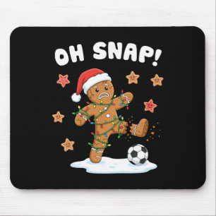 Christmas Gingerbread Oh Snap Cookie Xmas Holiday Mouse Pad
