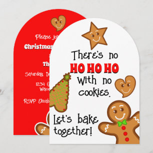 Christmas Gingerbread Pals - Baking Party Invitation