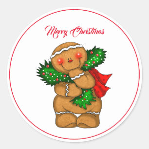 Christmas Gingerbread Person Stickers