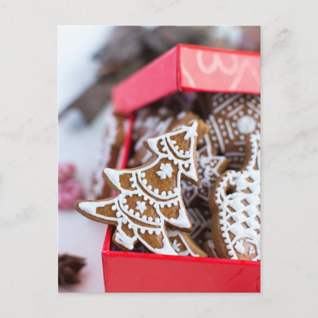 Christmas Gingerbread Photo Postcard (Front)