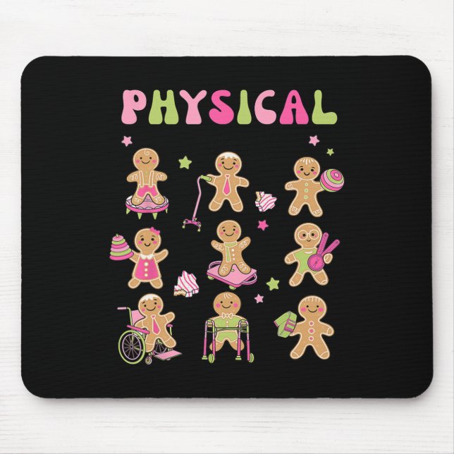 Christmas Gingerbread Pt Physical Therapy Istant X Mouse Pad (Front)