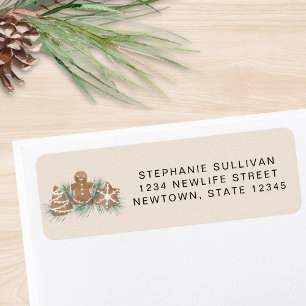 Christmas Gingerbread Return Address  Label