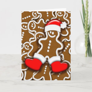 Christmas Gingerbread Santa Claus Card