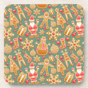 christmas gingerbread santa coaster