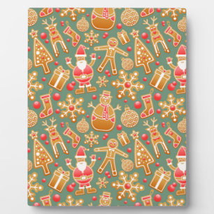 christmas gingerbread santa plaque