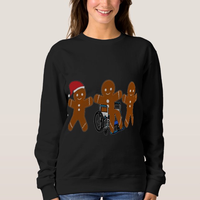Christmas Gingerbread, Wheelchair Sweatshirt (Front)