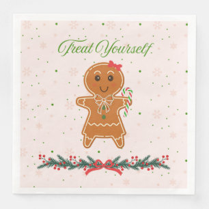 Christmas Gingerbread Woman Napkin