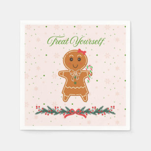 Christmas Gingerbread Woman Napkin
