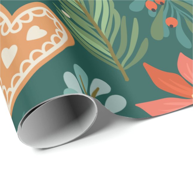 Christmas Gingerbread Wrapping Paper  (Roll Corner)