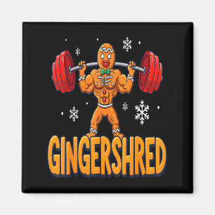 Christmas Gingershred Gym Bodybuilding Funny Ginge Magnet