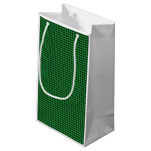 Christmas Gingham Green Black Classic Timeless Small Gift Bag