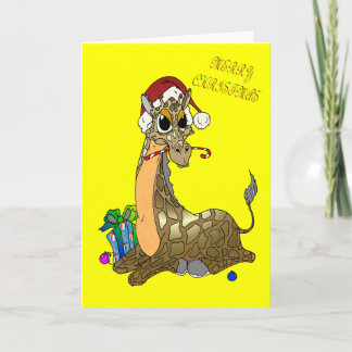 Christmas Giraffe Card