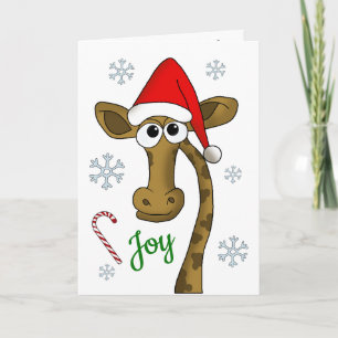 Christmas giraffe card