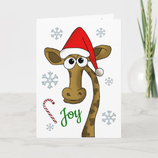 Christmas giraffe card