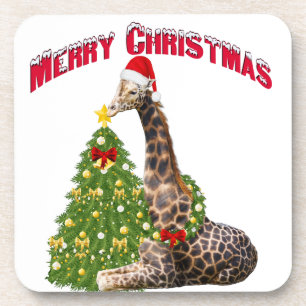 Christmas Giraffe Coaster