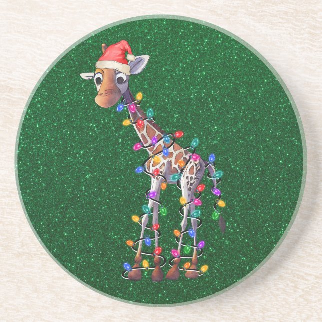 Christmas Giraffe Coaster (Front)