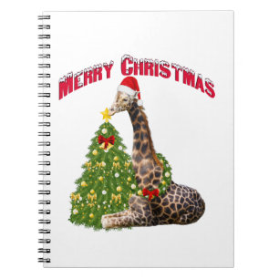 Christmas Giraffe Notebook