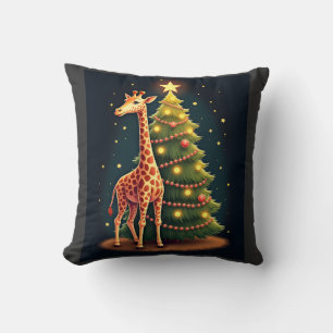 Christmas Giraffe Official Tree Topper Funny Tall Cushion