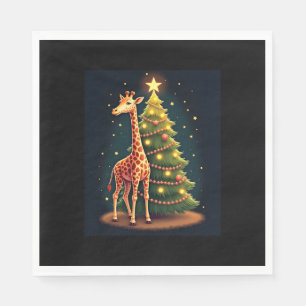 Christmas Giraffe Official Tree Topper Funny Tall Napkin