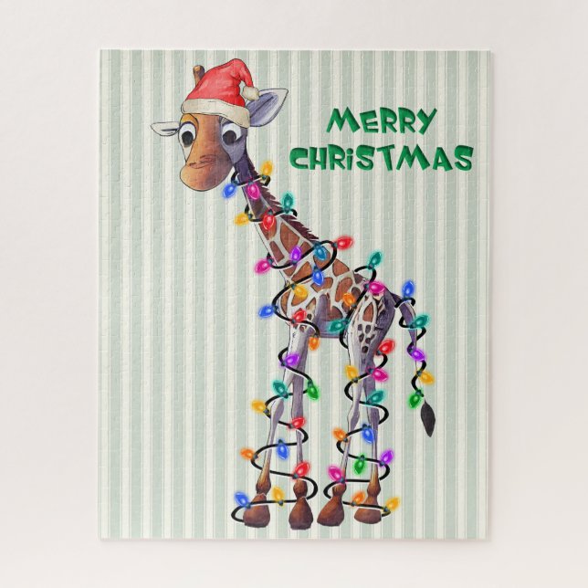 Christmas Giraffe Puzzle (Vertical)