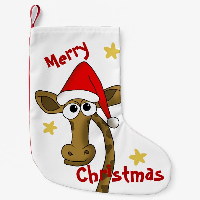 Christmas giraffe small christmas stocking (Front)