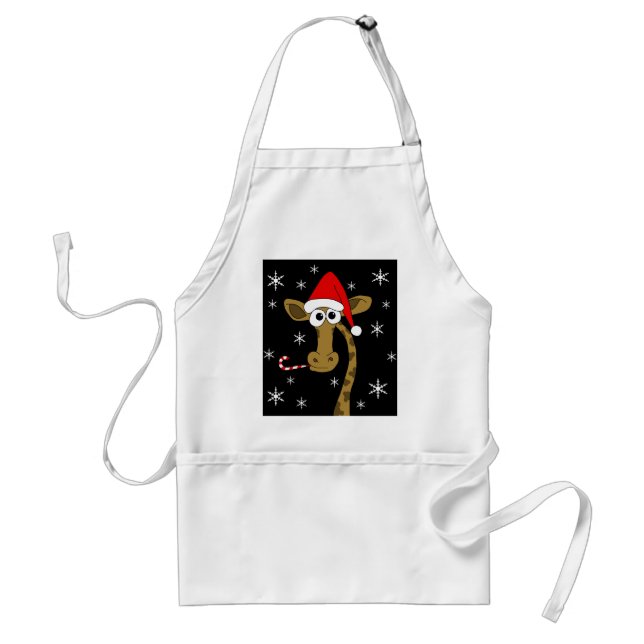 Christmas giraffe standard apron (Front)