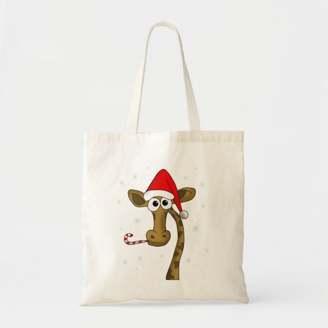 Christmas giraffe tote bag (Front)
