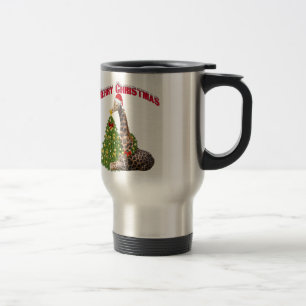 Christmas Giraffe Travel Mug