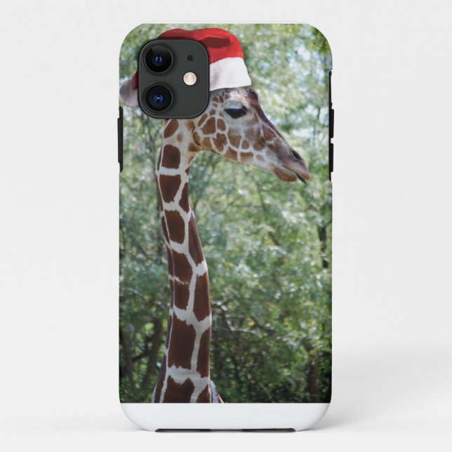 Christmas Giraffe With Santa Hat Case-Mate iPhone Case (Back)