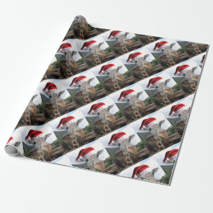 Christmas Giraffe Wrapping Paper