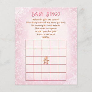 Christmas Girl Baby Shower Game Baby Bingo
