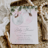 Christmas Girl Baby Shower Invitation
