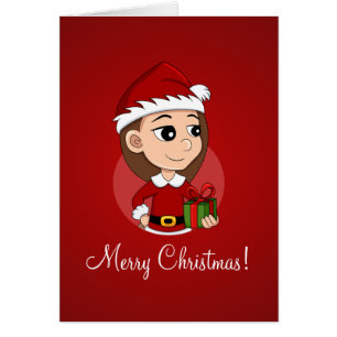 Christmas girl cartoon