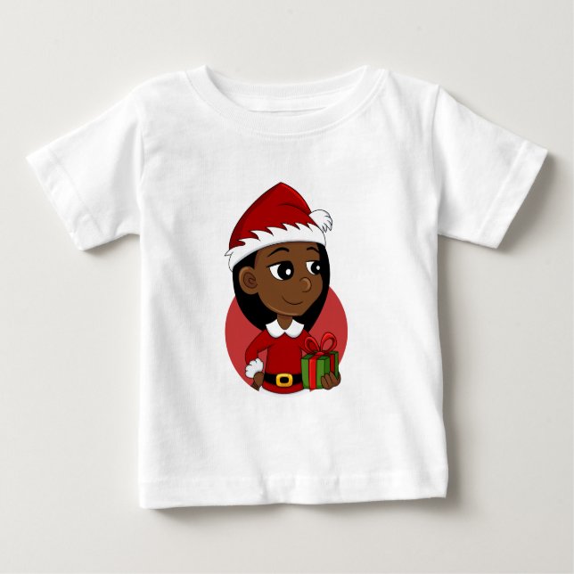 Christmas girl cartoon baby T-Shirt (Front)