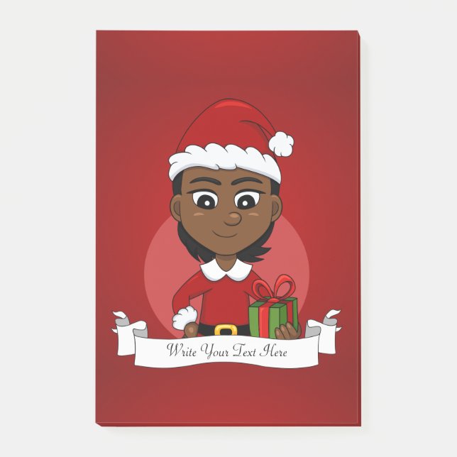 Christmas girl cartoon notes (Front)