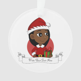 Christmas girl cartoon ornament