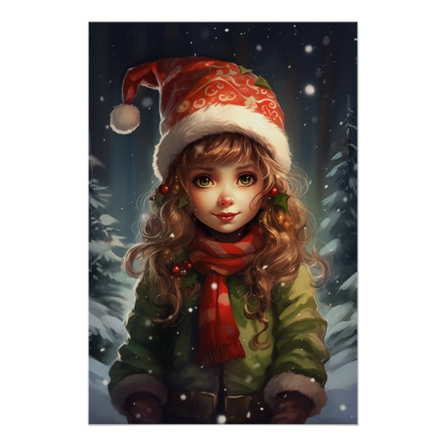 Christmas Girl Elf Poster (Front)